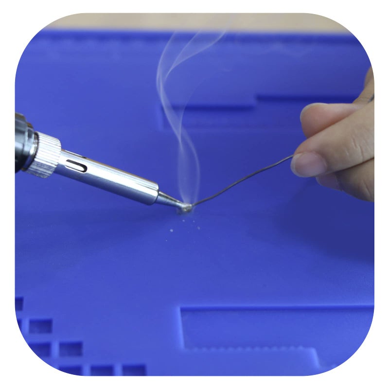 YIHUA M180 Anti-Slip Magnetic Insulation 500â„ƒ Heat-Resistant Silicone Work Mat for Soldering, SMD Rework, Mobile Phone, Laptop, Electronics Repair and DIY Size: 17.32 x 12.20 Inches (M180) - Image 4